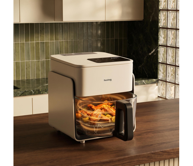 Huslog Air Fryer CrystalSteam szklany beżowy  4,2L - 1596764 - zdjęcie 10